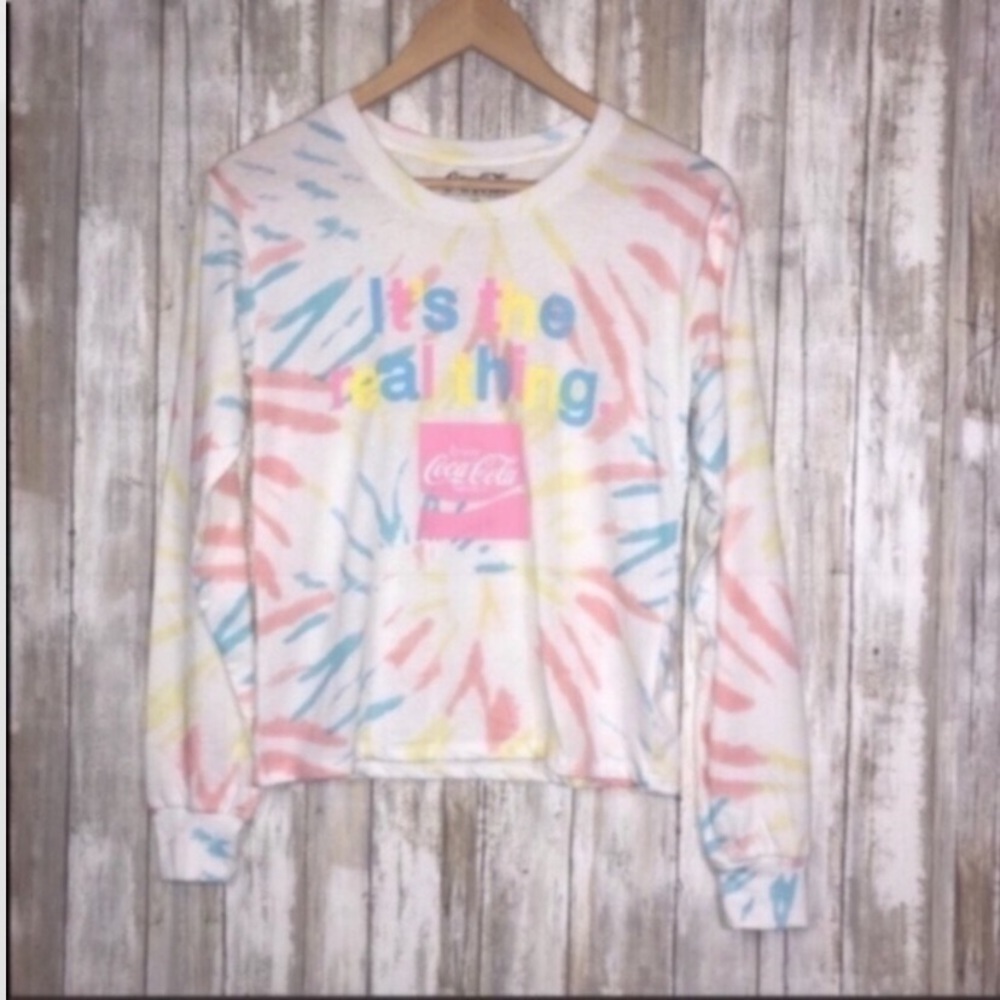 Coca Cola Tie Dye Long Sleeve Tee - Picture 2 of 4